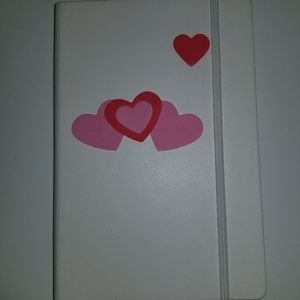 Soft cover journal with heart stickers